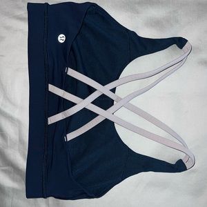 NWOT Lululemon Energy bra navy and lilac/pink